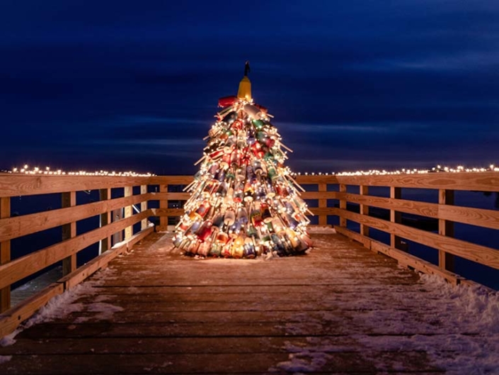 buoy tree with lights