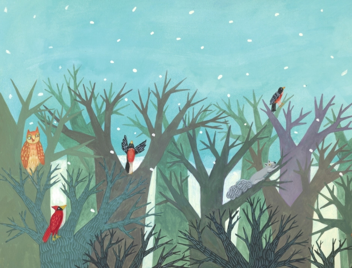 Greeting cards -Birds in Trees